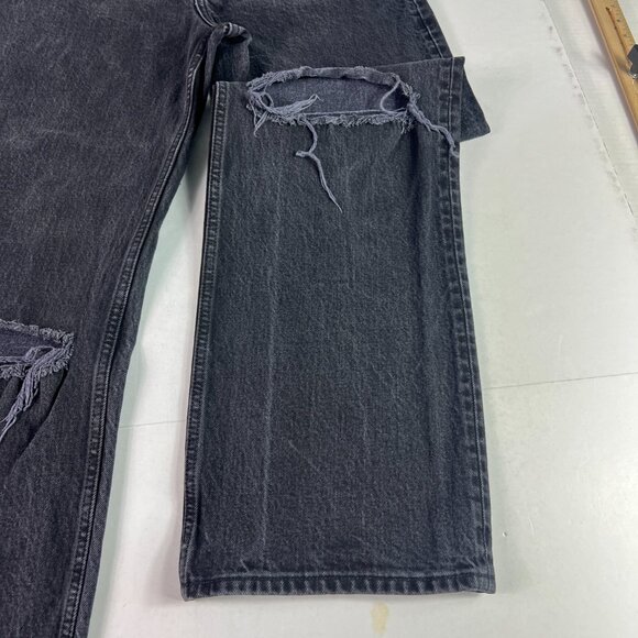 Abercrombie Fitch Jeans Womens 29x31* 90s Relaxed High Rise Black Denim Tag 28 L - Picture 5 of 16